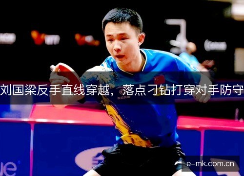 刘国梁反手直线穿越，落点刁钻打穿对手防守